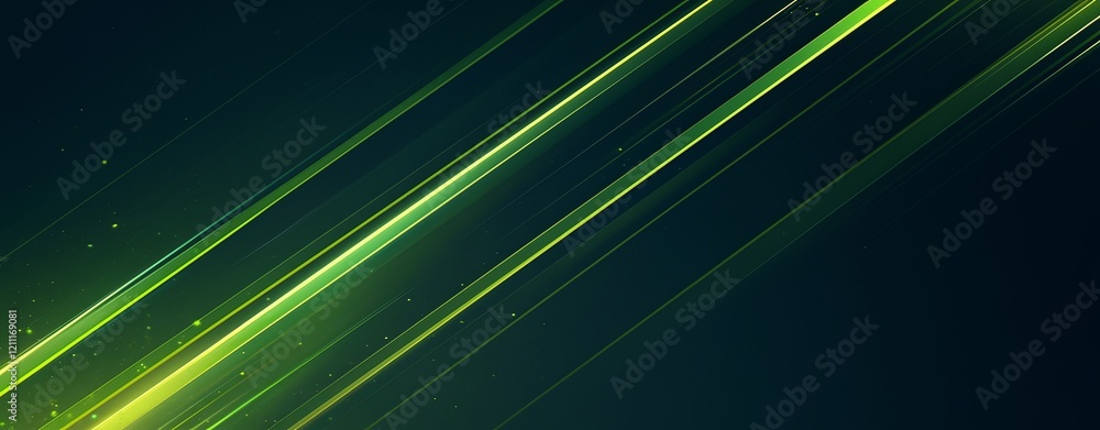Poster a soft green gradient light on a black background, featuring diagonal lines of dark and bright areas