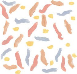 Pastel confetti hand drawn watercolor abstract