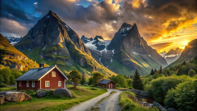 Norway's Innerdalen: Majestic mountains, breathtaking panoramas, hiking trails, and stunning landscape photography.