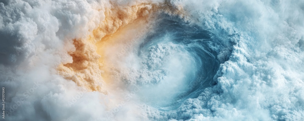 Aufkleber swirling clouds in vibrant colors create a dynamic, abstract pattern.