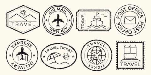 A collection of black stamp designs, featuring 'Top Secret' and 'Approved' labels, with various shapes like circles, squares, and triangles. Black stamps, vector set.