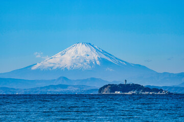 江ノ島と富士山