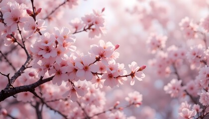 Fototapeta premium A poetic reflection on the cherry blossom season