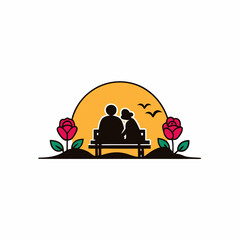 couple with a rose