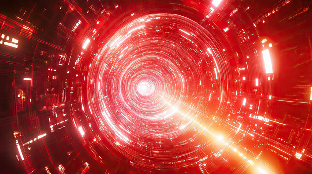 red background, shimmering. theoverall style is full of futuristic and technologicasense, with abstract white background andcurved lines, showing a spiral shape. lt has a highresolution.this desian cr
