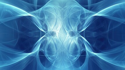 Obraz premium Abstract Blue Swirls: A Digital Art Piece