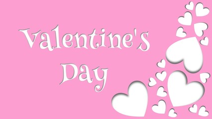 Valentine's Day background illustration of love and hearts