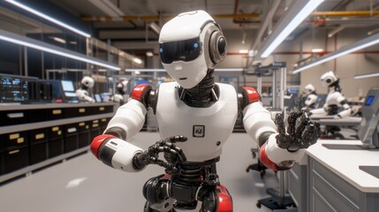 Humanoid Robot in Tech Lab
