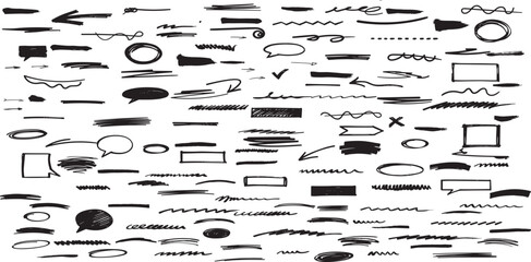 underline vector set