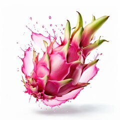 the AI Image Generator, Vivid Splash of Dragon Fruit Juicy and Refreshing