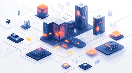 Smart city digital infrastructure network.