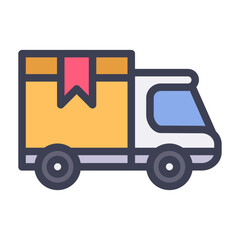 delivery package truck filled style