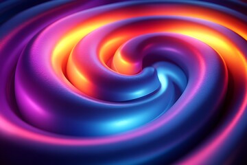 Abstract Swirling Neon Color Gradient Design