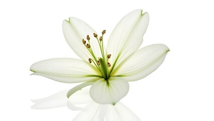 Fototapeta premium asoka flower isolated on pure white background