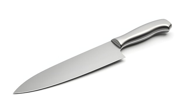 butcher knife isolated on pure white background