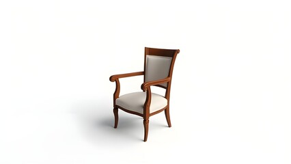 classic chair isolated on pure white background