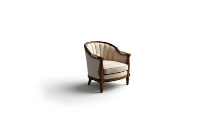 classic chair isolated on pure white background
