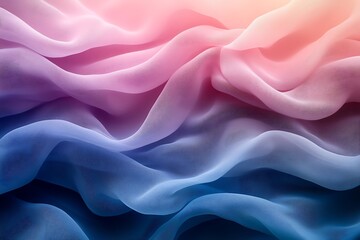 Fototapeta premium Abstract Draped Fabric in Pink and Blue Hues