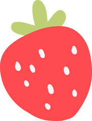 Obraz premium Flat Design Strawberry