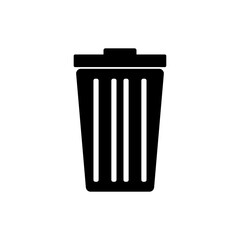 trash can icon or trash can symbol on transparent background