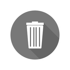 trash can icon or trash can symbol on transparent background