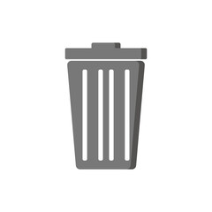 trash can icon or trash can symbol on transparent background