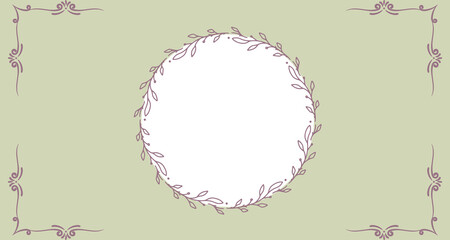 green floral aesthetic hand drawn background. soft aesthetic background.