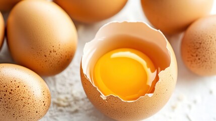 chicken egg, isolated on white background, full depth of field