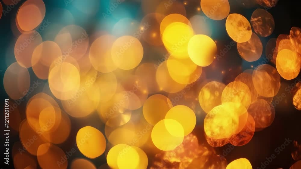 Poster glowing bokeh lights in motion create a dreamy abstract background