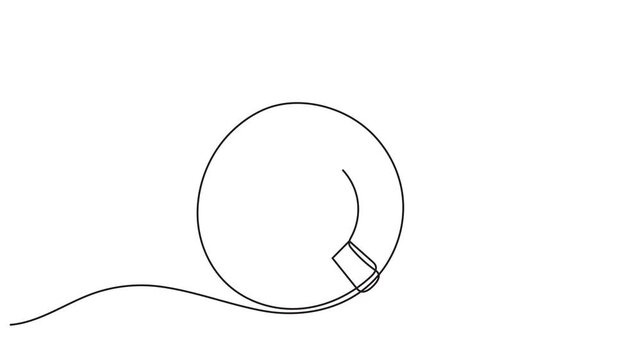 Hand drawing continuous line animation of lifebuoys, rescue belts, and an inflatable rubber ring with rope, symbolizing safety and assistance for drowning victims. The quick help a rescue ring provide
