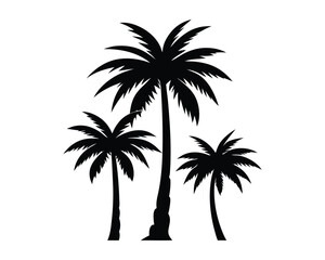 Elegant Palm Tree Silhouettes for Nature Artworks