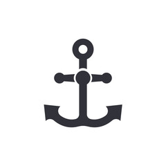 Anchor solid icons, minimalist vector illustration ,simple transparent graphic element .Isolated on white background