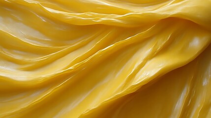 Golden Yellow Substance Showing Smooth Wavelike Texture