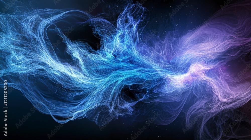 Leinwandbilder luminous galaxy swirl abstract art digital creation cosmic space vibrant colors high-resolution visu