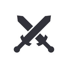 Ancient sword solid icons, minimalist vector illustration ,simple transparent graphic element .Isolated on white background