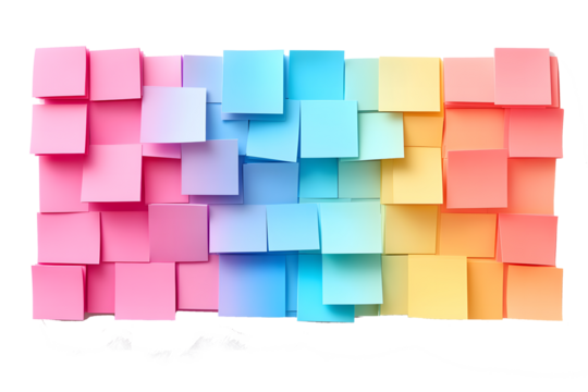 abstract colorful stiky note cubes background