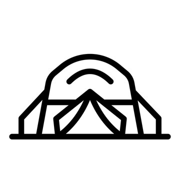 recommend clip art: camping tent outline style