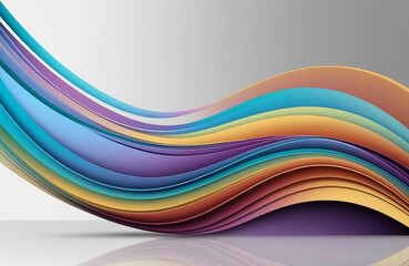 Wavy Gradient Lines Background