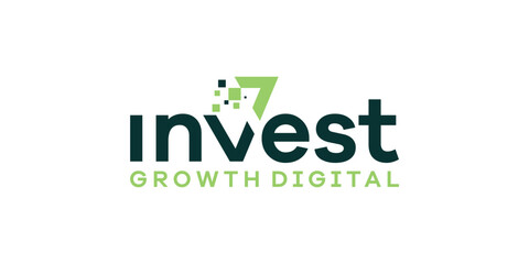 logo design invest,grow,growth,up,digital,technology,symbol,idea,creative.
