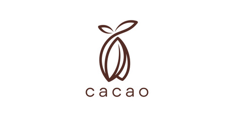 logo design simple cocoa,chocolate,organic,harvest,symbol,icon,idea,creative.