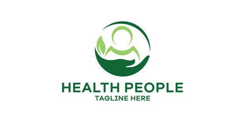 logo design health people,care,nature,herbal,symbol,icon,idea,creative.