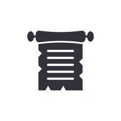 Ancient scroll solid icons, minimalist vector illustration ,simple transparent graphic element .Isolated on white background