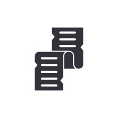 Obraz premium Ancient scroll solid icons, minimalist vector illustration ,simple transparent graphic element .Isolated on white background