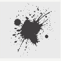 Black ink splash vector illustration (4)