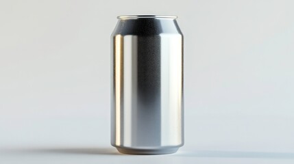 metal can, isolated on white background, full depth of field