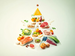 Infographic of Nutritional Food Categories,