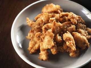 deep fried chicken and sea bass