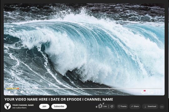 Social Media video frame of a sea wave