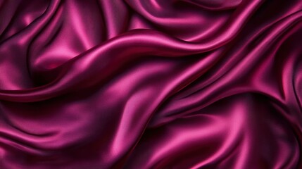 Luxurious crimson silk fabric with elegant folds and rich texture