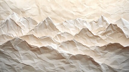 Obraz premium Crumpled paper mountain range art
